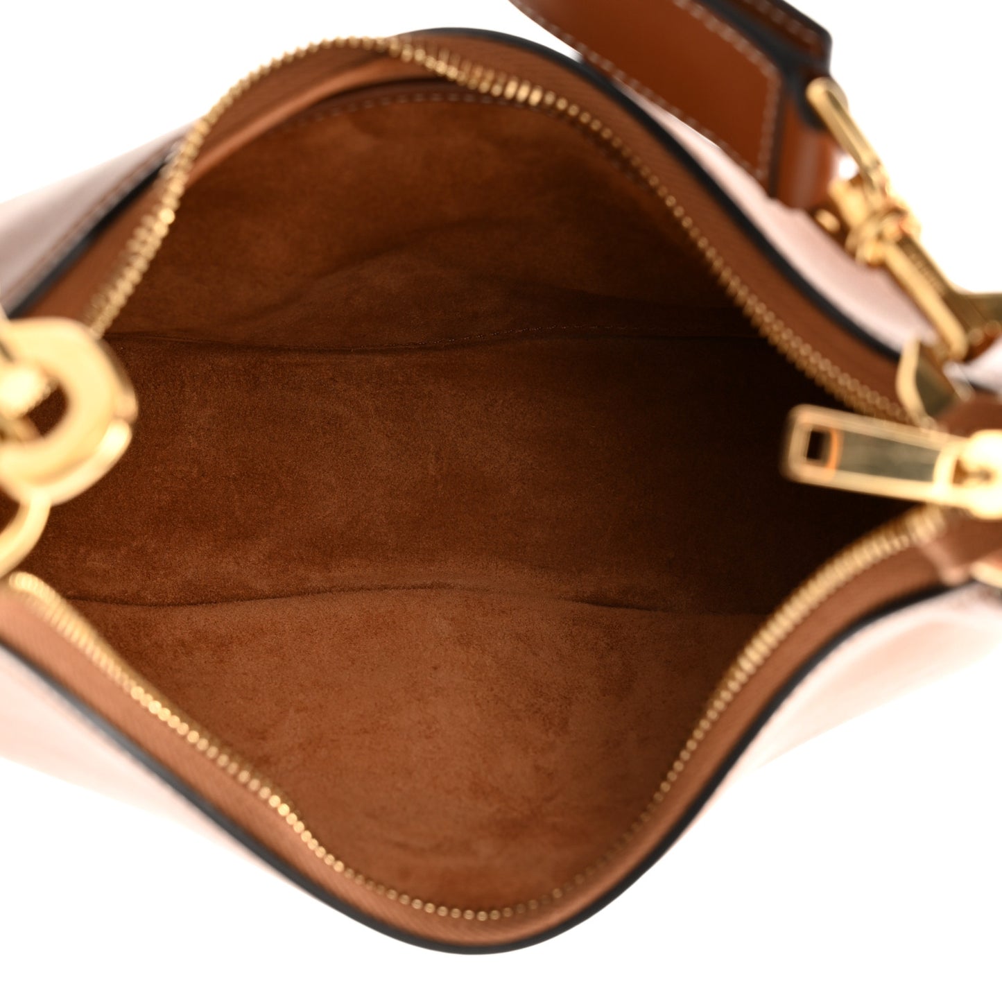 Smooth Calfskin Medium Strap Ava Shoulder Bag Tan