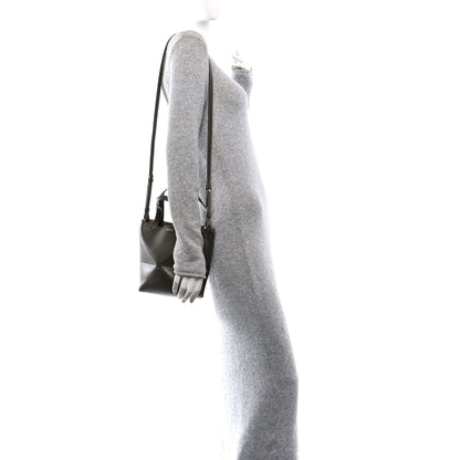Loewe Shiny Calfskin Mini Puzzle Fold Tote Dark Khaki 2 of 10