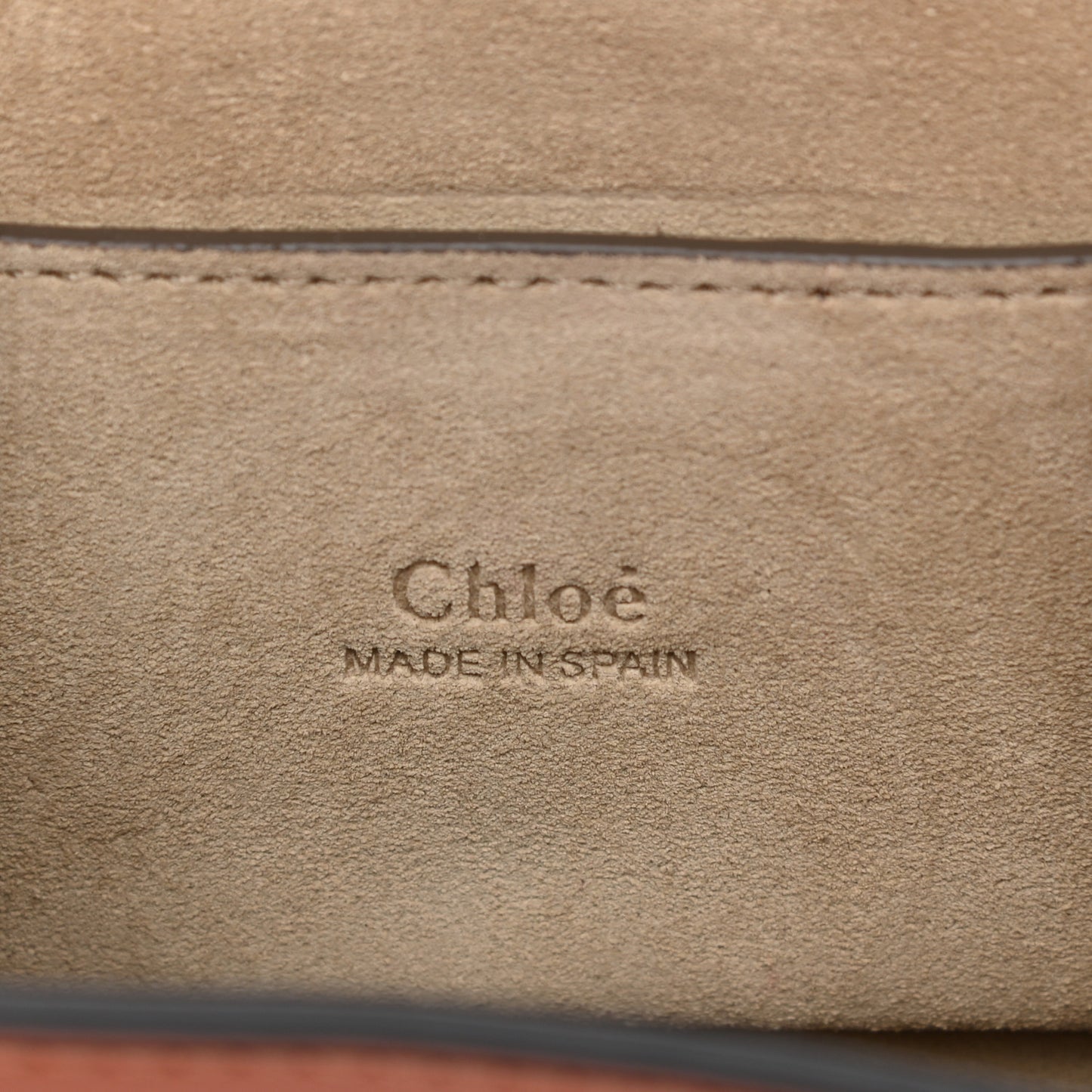 Suede Calfskin Mini Faye Bracelet Bag Tobacco