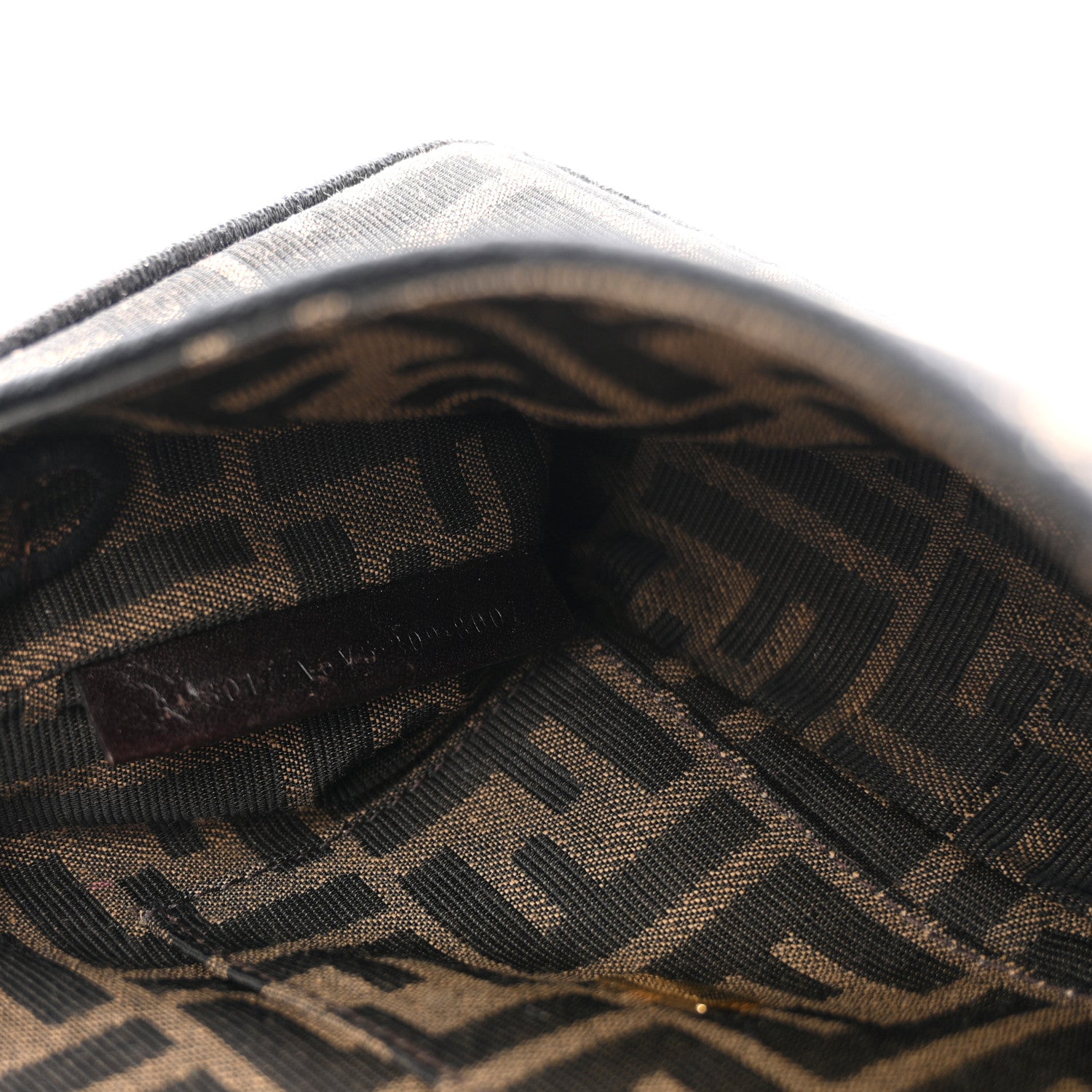 Fendi Fabric Jacquard FF 1974 Mini Baguette Tobacco Moro Black 7 of 12