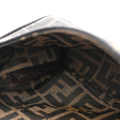 Fendi Fabric Jacquard FF 1974 Mini Baguette Tobacco Moro Black 7 of 12