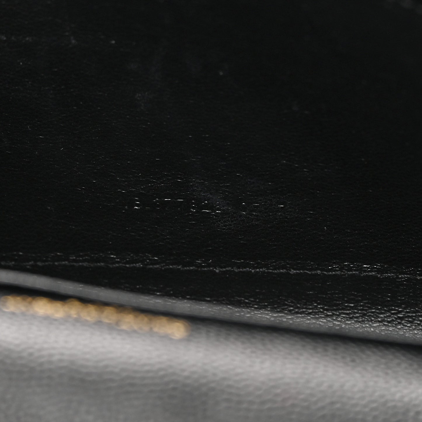 Grain De Poudre Matelasse Chevron Monogram Chain Wallet Black