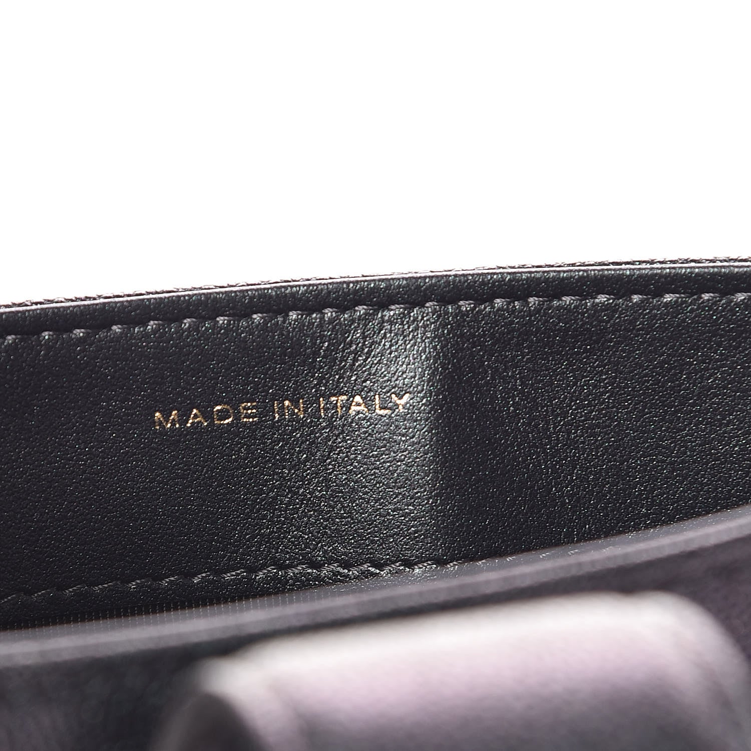 Chanel Iridescent Caviar Quilted Classic Strap Pouch Black 7 of 10