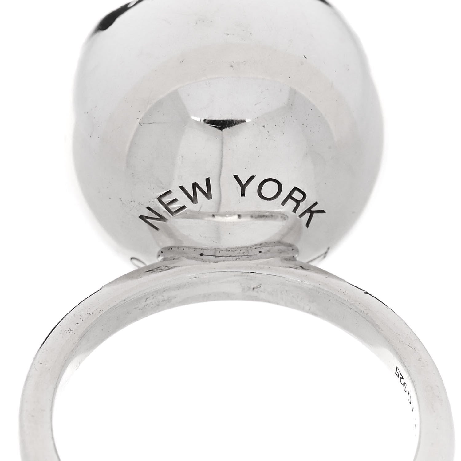 Tiffany Sterling Silver 15.75mm Hardwear Ball Ring 48 4.5 7 of 7