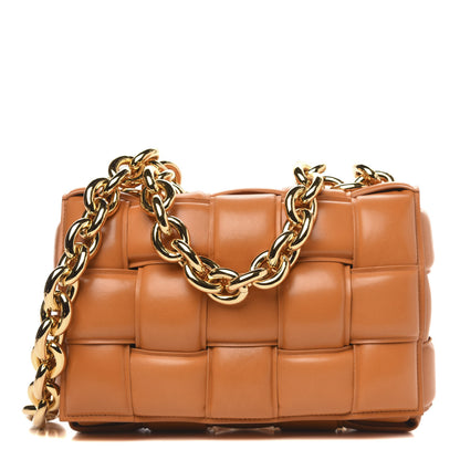 Bottega Veneta Lambskin Maxi Intreccio Padded Chain Cassette Crossbody Bag Clay 1 of 9
