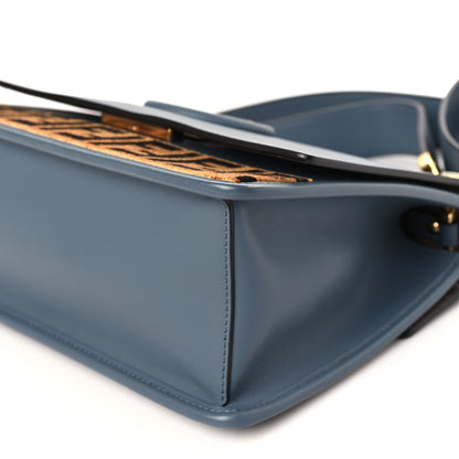 Fendi Vitello Century F is Fendi Bi-Color FF 1974 Embossed Kan I Shoulder Bag Blue 9 of 9