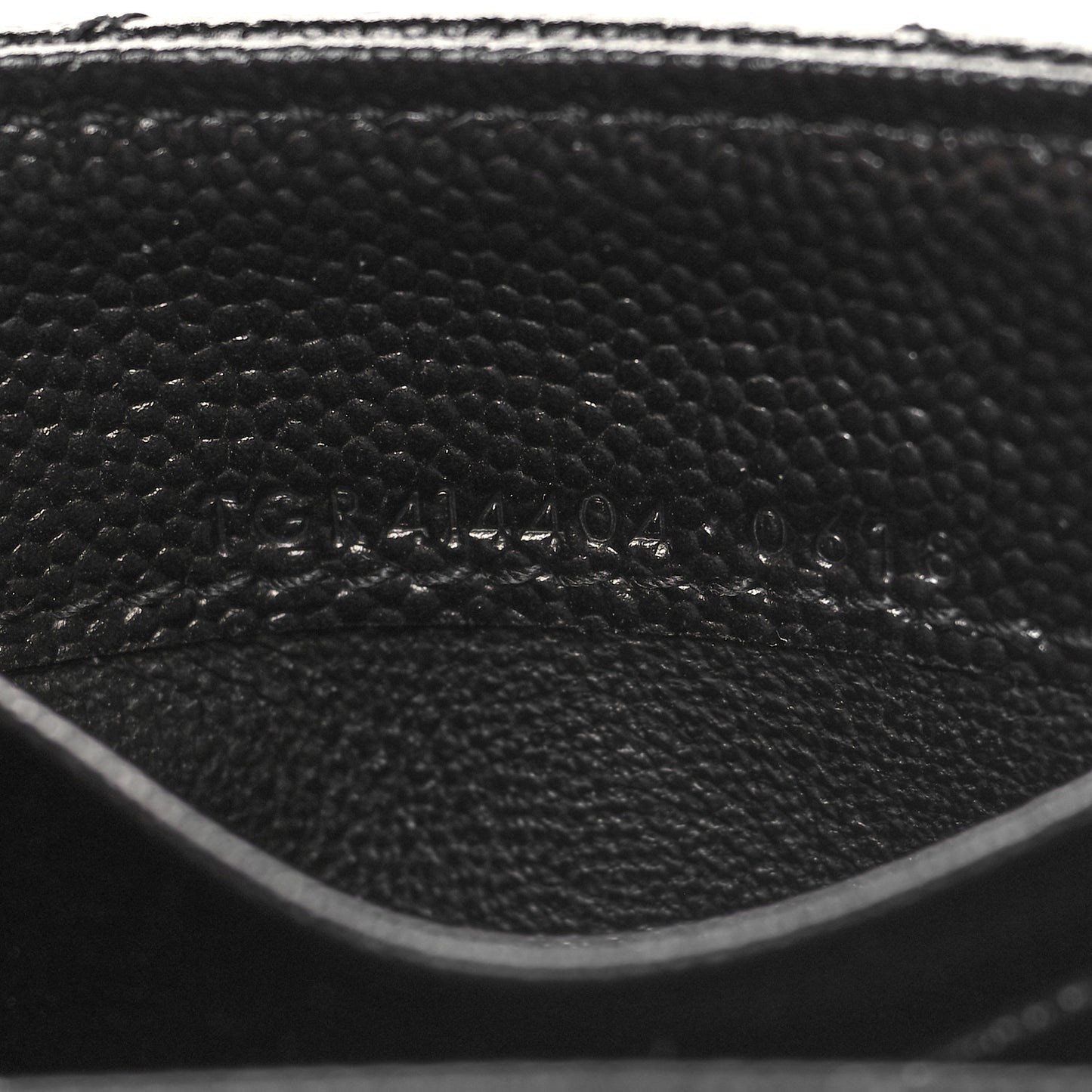 Grain De Poudre Matelasse Chevron Small Monogram Envelope Wallet Black
