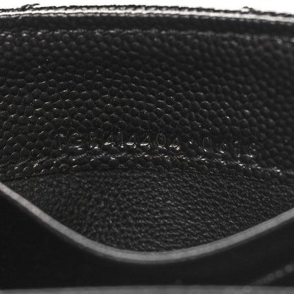 Saint Laurent Grain De Poudre Matelasse Chevron Small Monogram Envelope Wallet Black 7 of 9