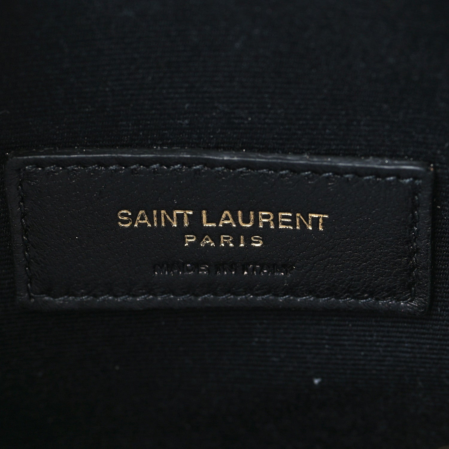 Saint Laurent Grain De Poudre Chevron Monogram Large Bill Pouch Black 6 of 9