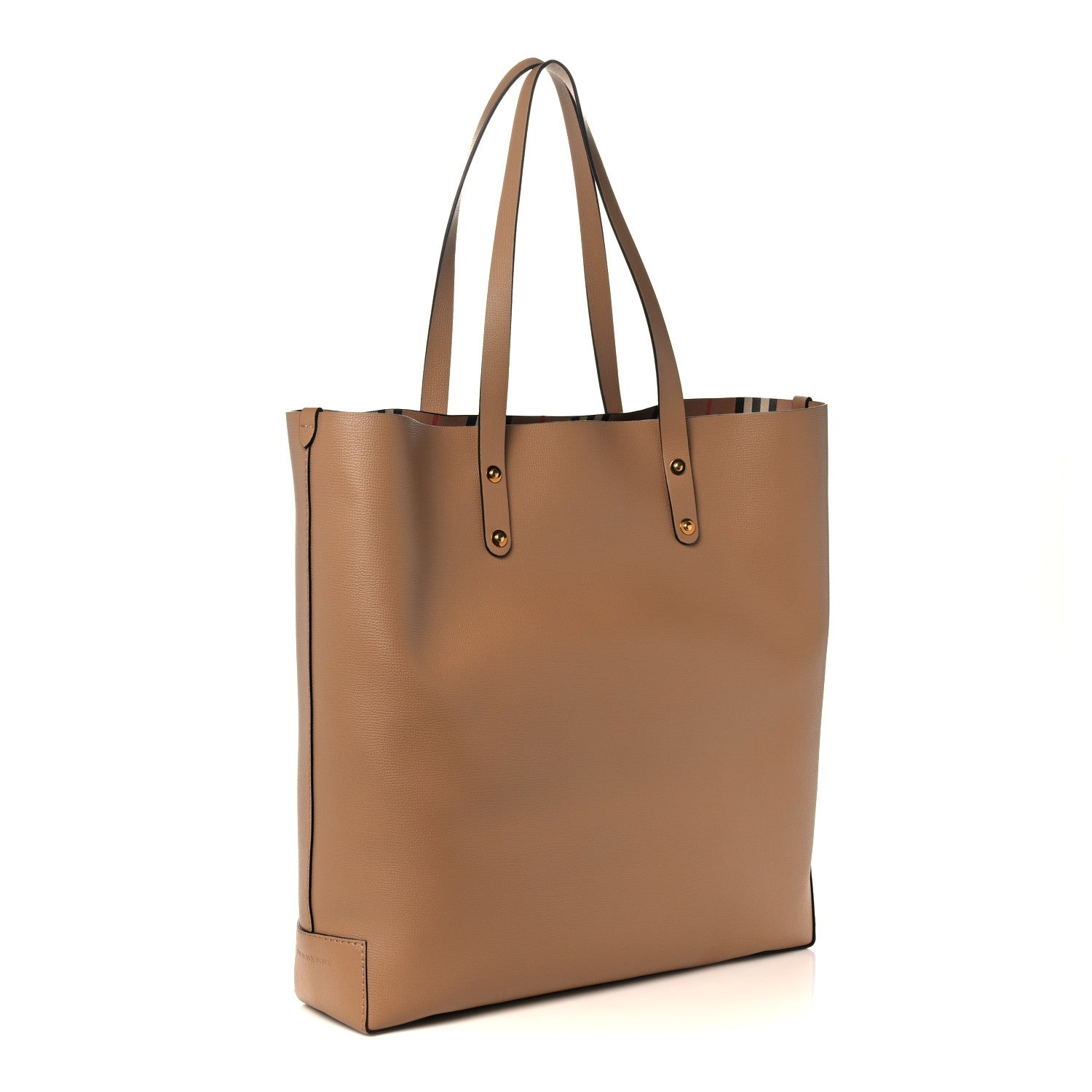Burberry Calfskin Embossed Crest Large Tote Light Camel 3 of 11