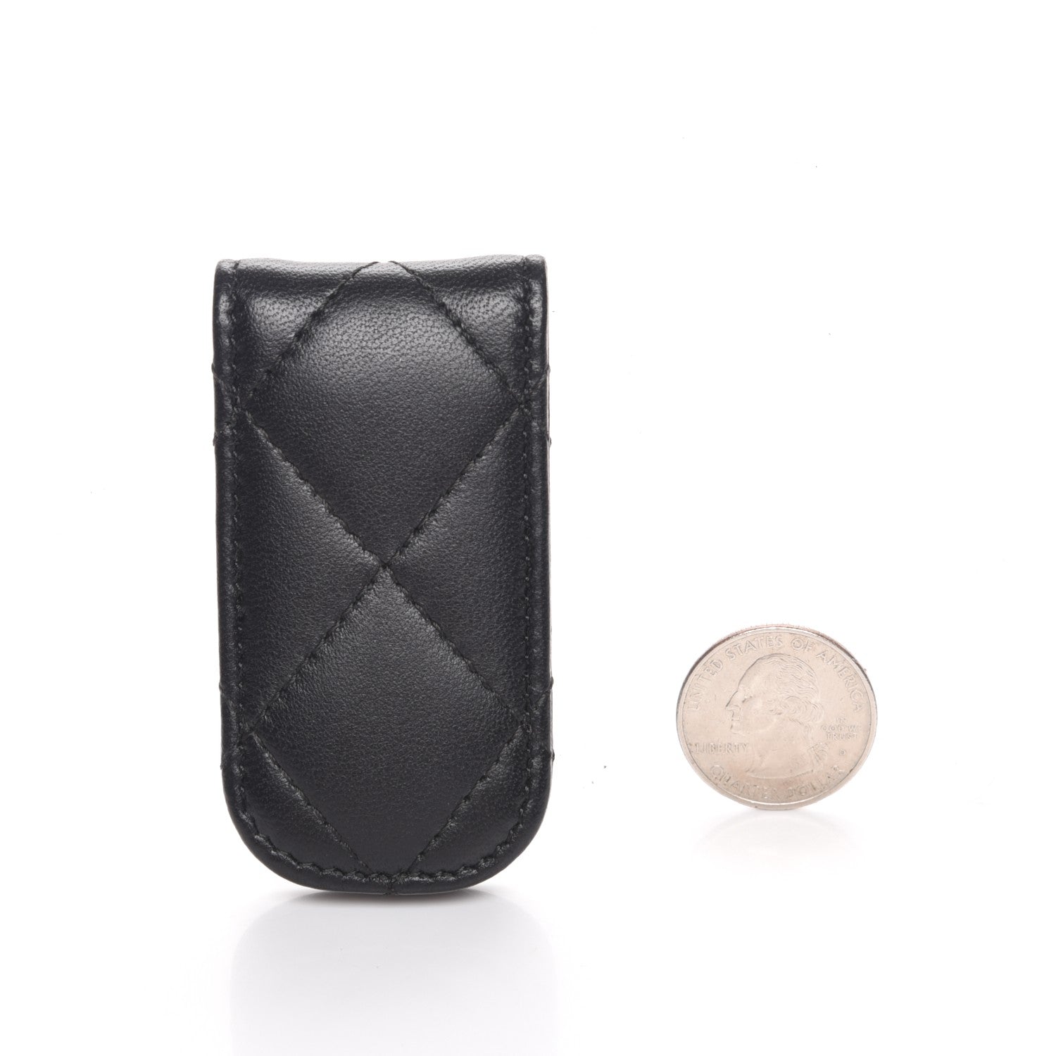 Chanel Lambskin Quilted Money Clip Black 2 of 7