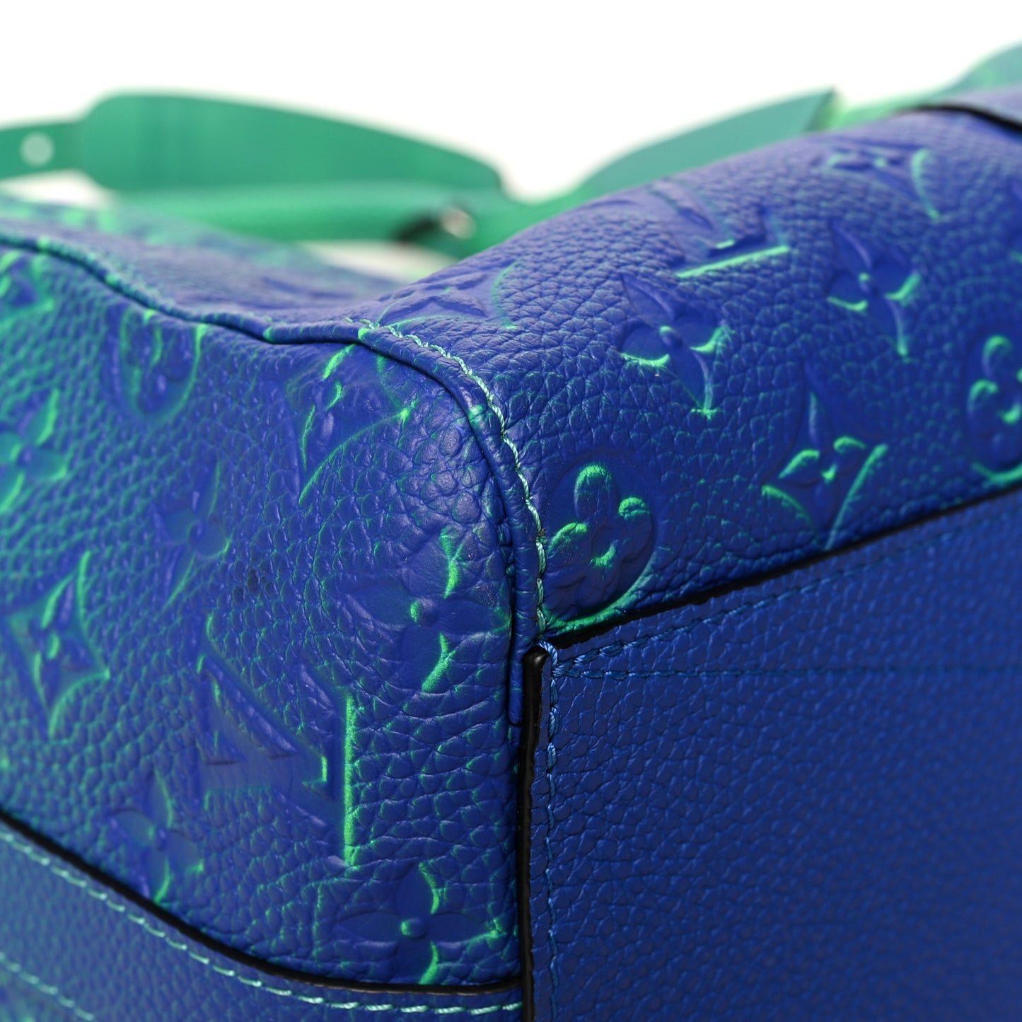 Taurillon Illusion Keepall Tote Bleu Vert