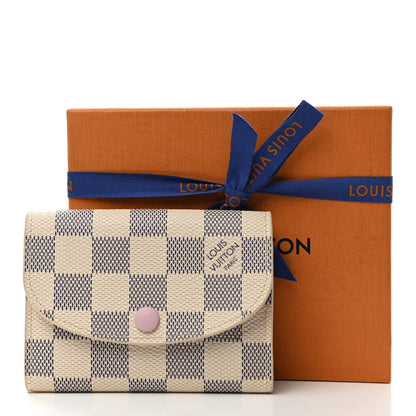 Louis Vuitton Damier Azur Rosalie Coin Purse Rose Ballerine 8 of 8
