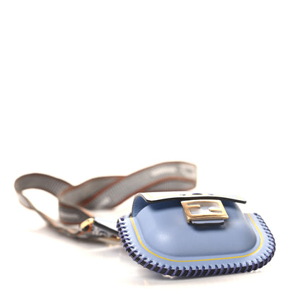 Fendi Vitello King Logo Pico Baguette Strap Airpods Pro Case Azzurro Baby 4 of 9