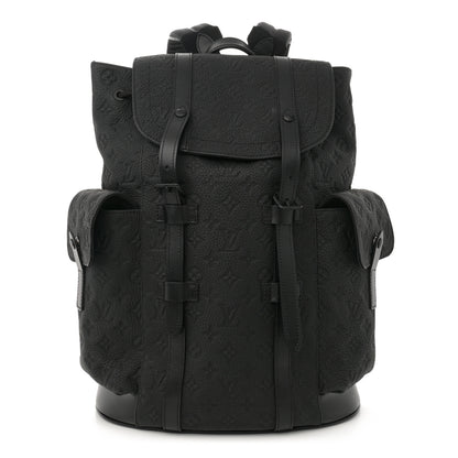 Louis Vuitton Taurillon Monogram Christopher MM Backpack Black 1 of 11