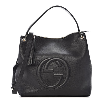 Gucci Pebbled Calfskin Large Soho Hobo Black 1 of 10