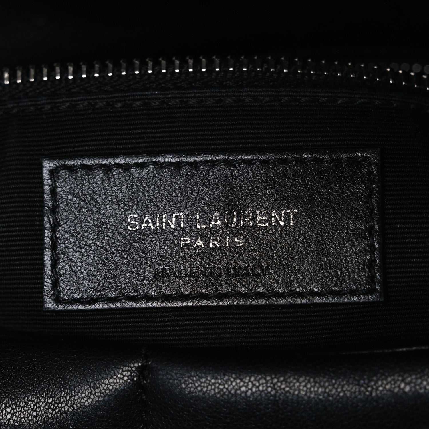 Saint Laurent Lambskin Quilted Toy Loulou Puffer Monogram Chain Satchel Black 6 of 12