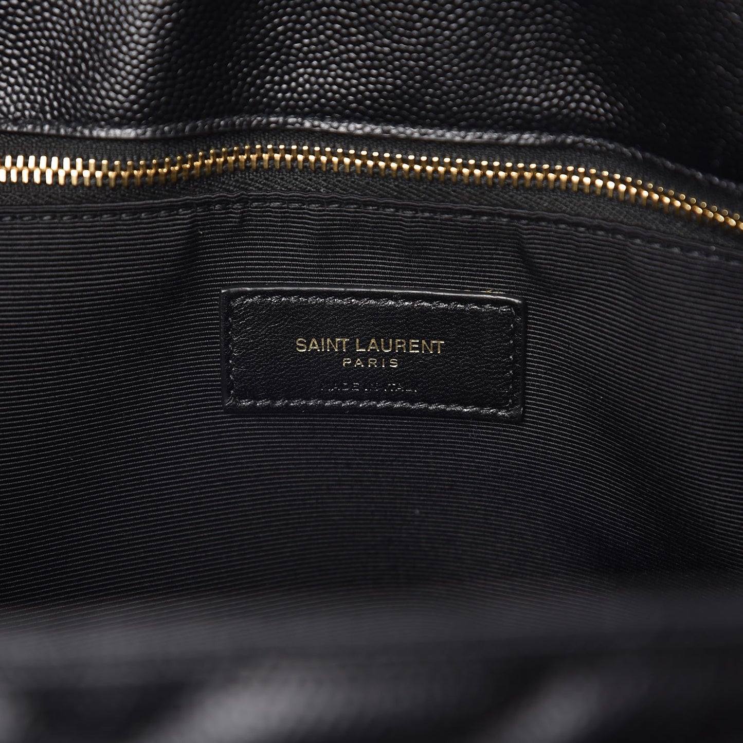 Grain De Poudre Matelasse Chevron Monogram Shopping Bag Black