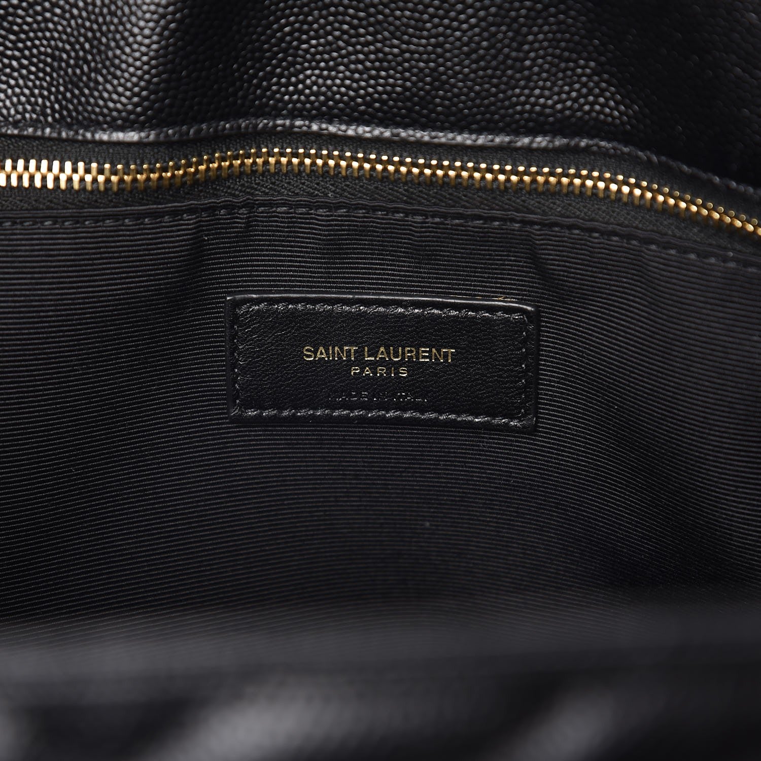 Saint Laurent Grain De Poudre Matelasse Chevron Monogram Shopping Bag Black 7 of 13