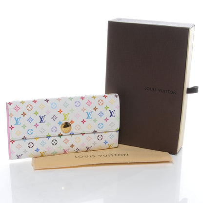 Louis Vuitton Monogram Multicolor Sarah Wallet White 5 of 8
