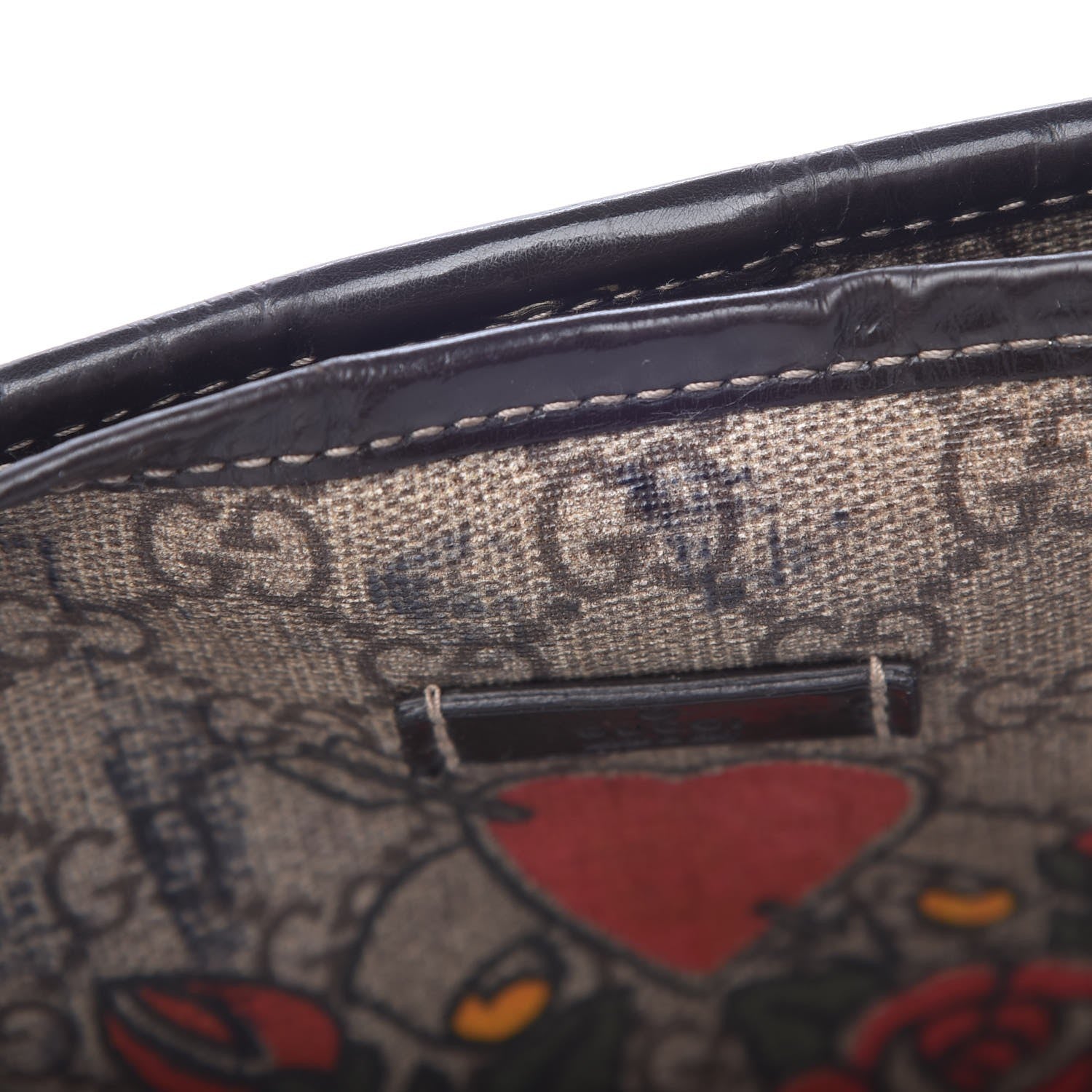 Gucci GG Plus Monogram Tattoo Heart Medium Joy Tote Ebony 11 of 22