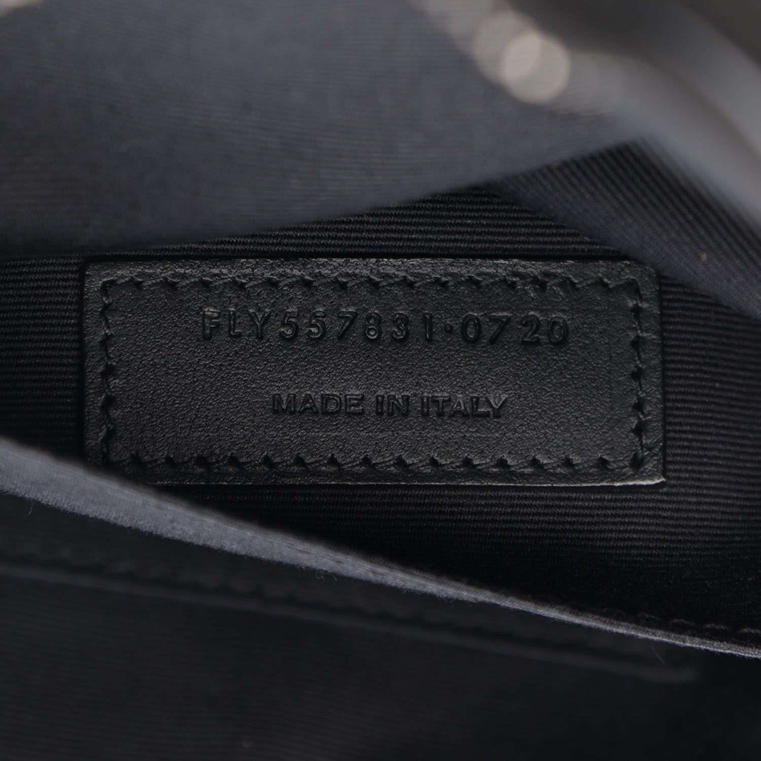 Saint Laurent Nubuck Crocodile Embossed Classic Belt Bag Black 7 of 9