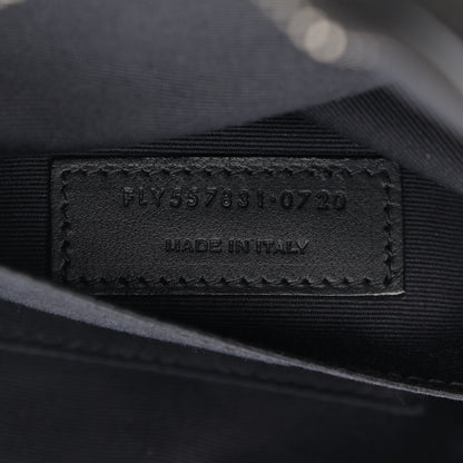 Saint Laurent Nubuck Crocodile Embossed Classic Belt Bag Black 7 of 9
