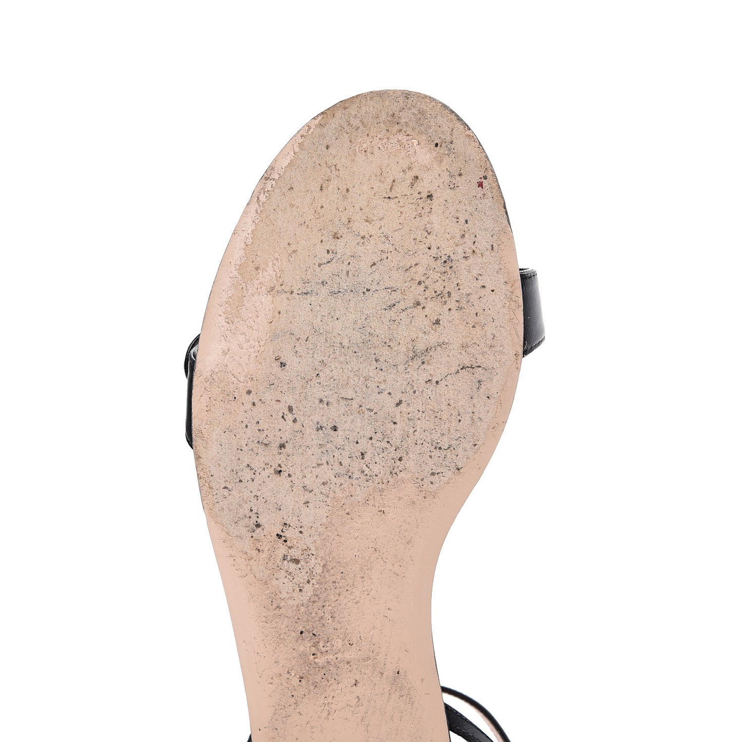 Lifford Calfskin GG Marmont Ankle Wrap Flat Sandals 41 Black