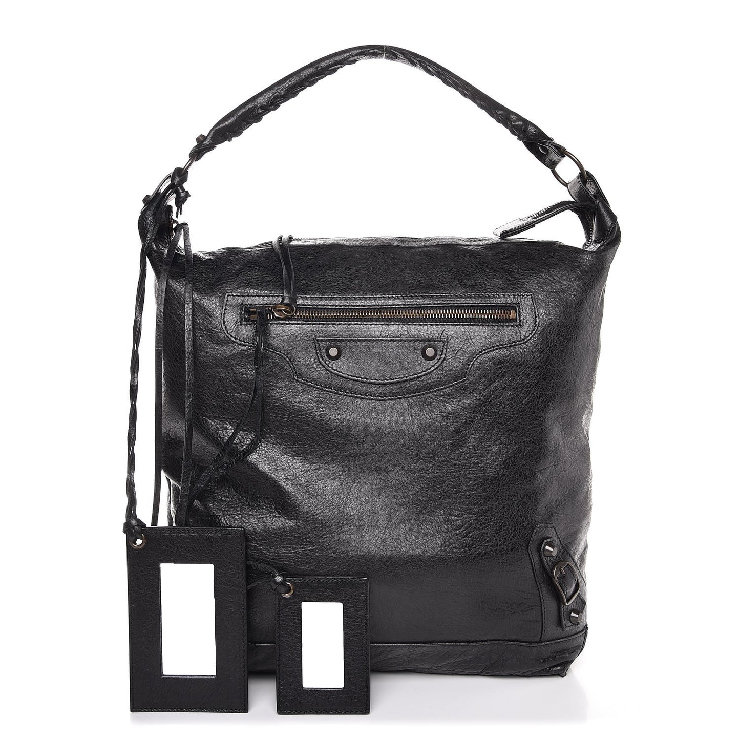 Agneau Classic Hardware Day Hobo Black