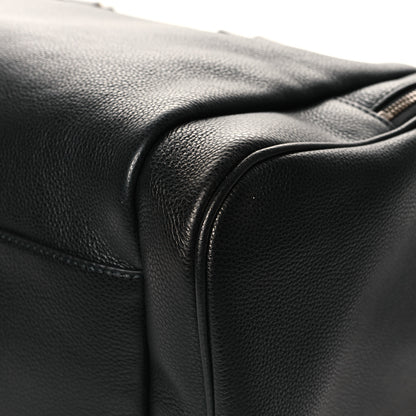 Gucci Grained Calfskin Logo Duffle Bag Black 11 of 11