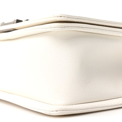 Chanel Caviar Quilted Medium Boy Flap White 10 of 11