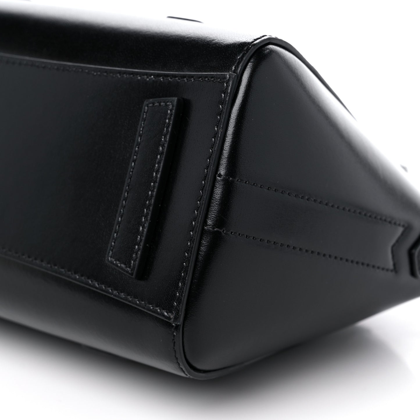 Box Calfskin Mini Lock Antigona Shoulder Bag Black