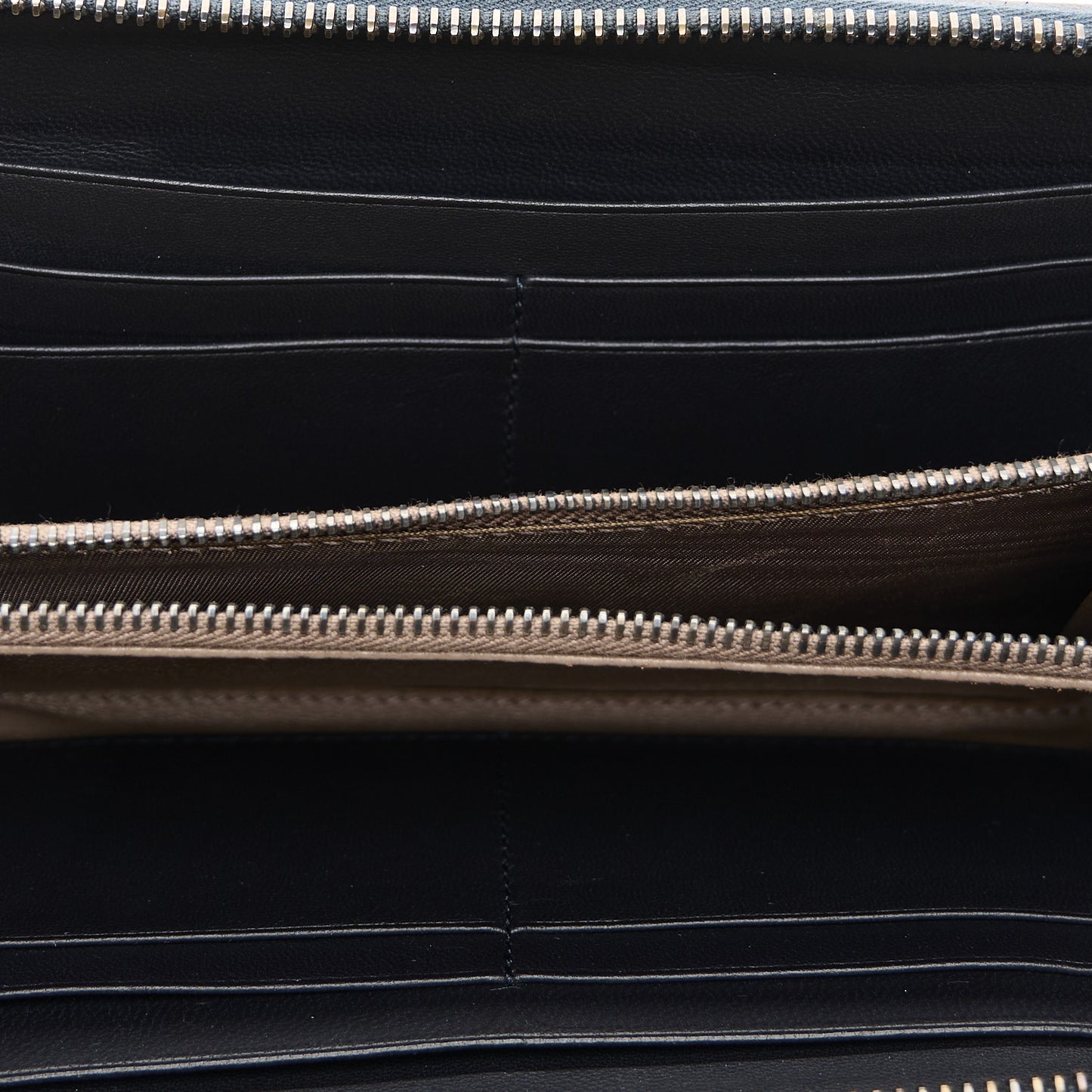 Nappa Intrecciato Zip Around Wallet Black