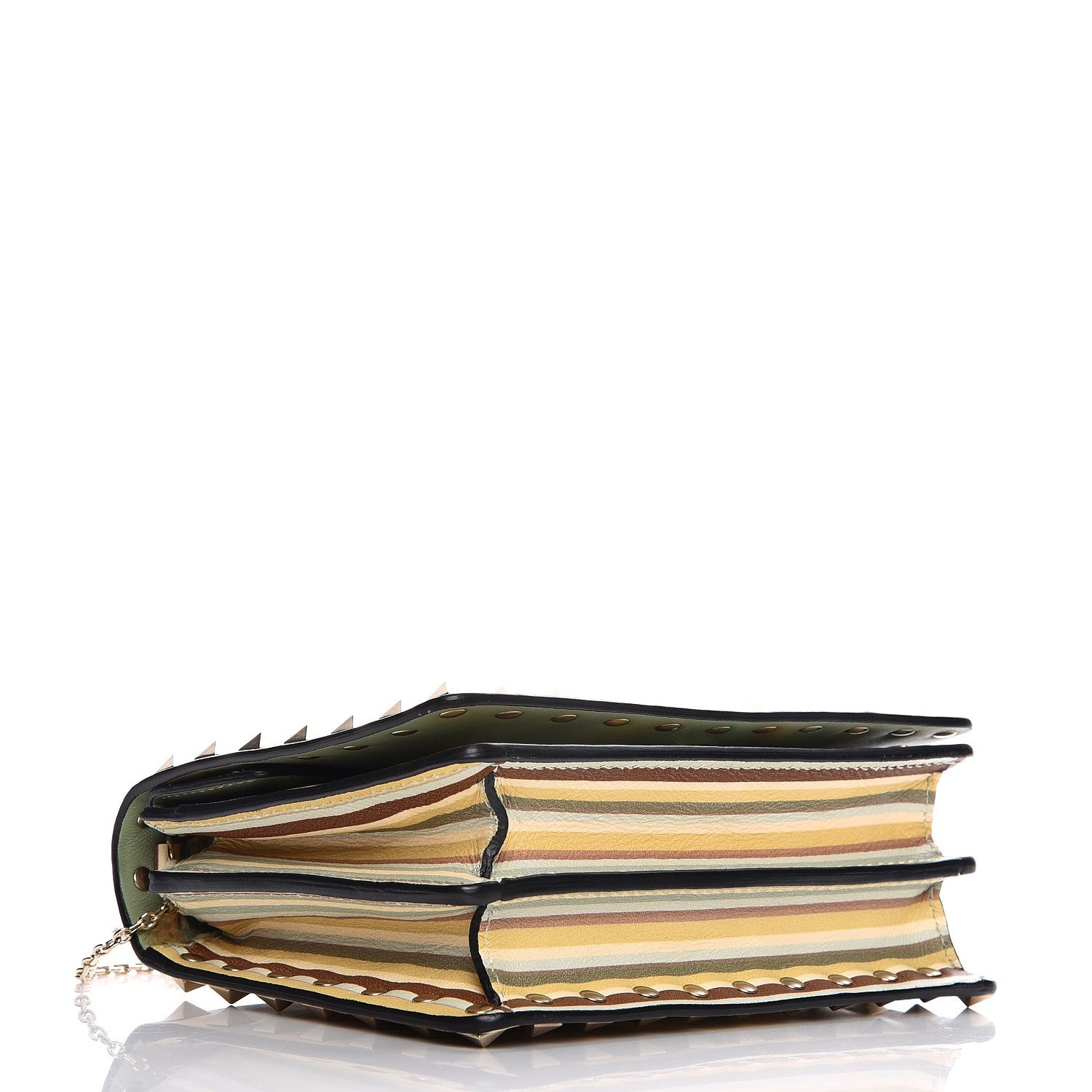 Valentino Garavani Vitello Native Couture 1975 Rockstud Wallet on Chain Multicolor 4 of 8