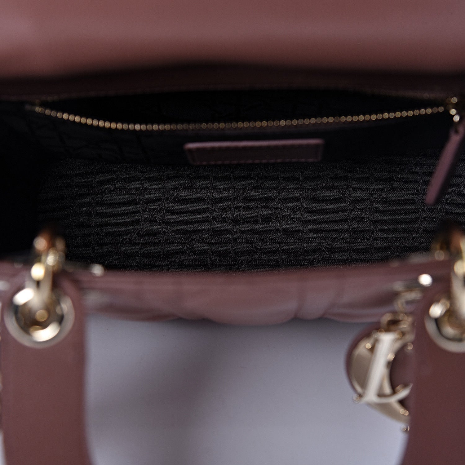 Christian Dior Lambskin Cannage Small Lucky Badges My Lady Dior Petale Brique 5 of 11