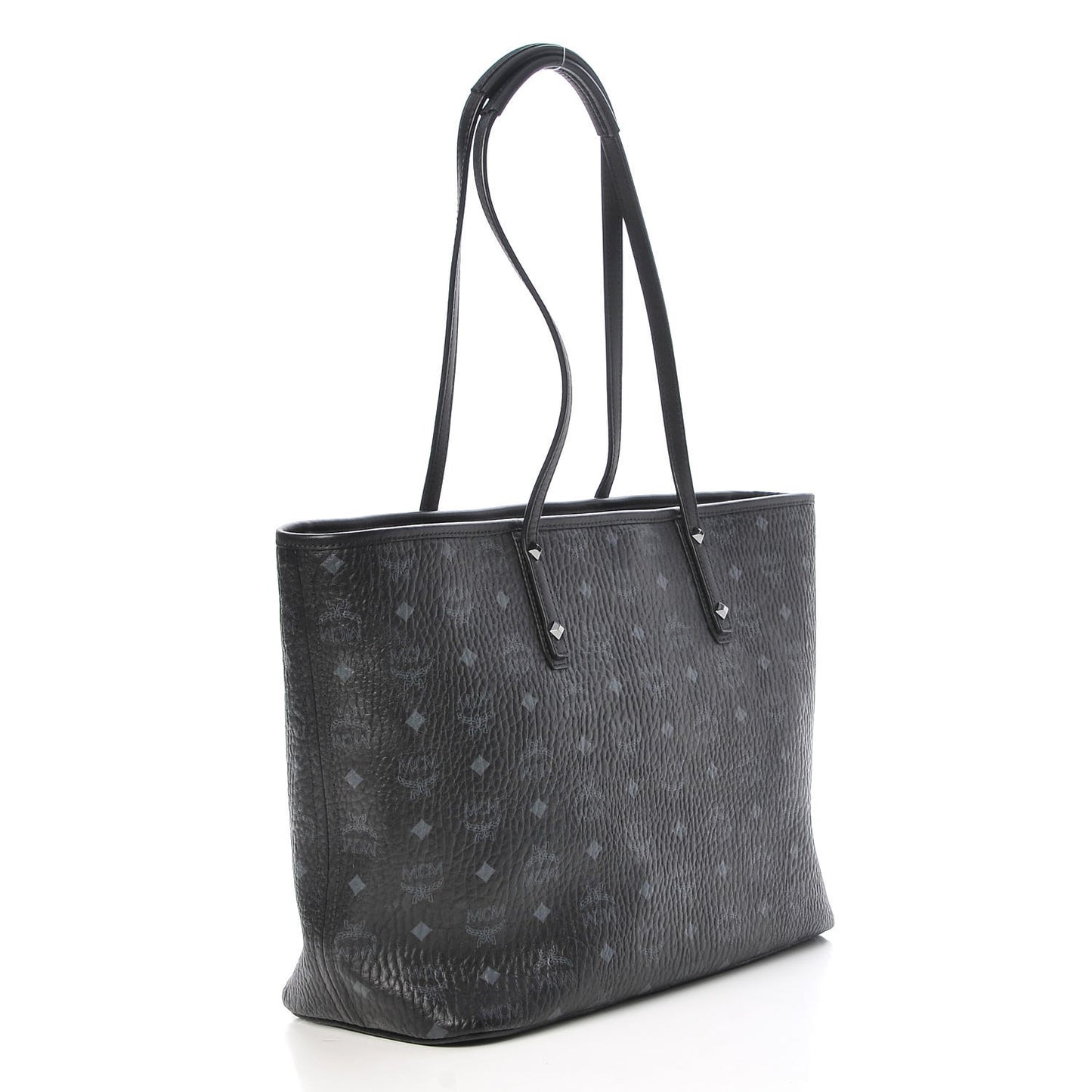 Visetos Medium Anya Zip Top Shopper Tote Black