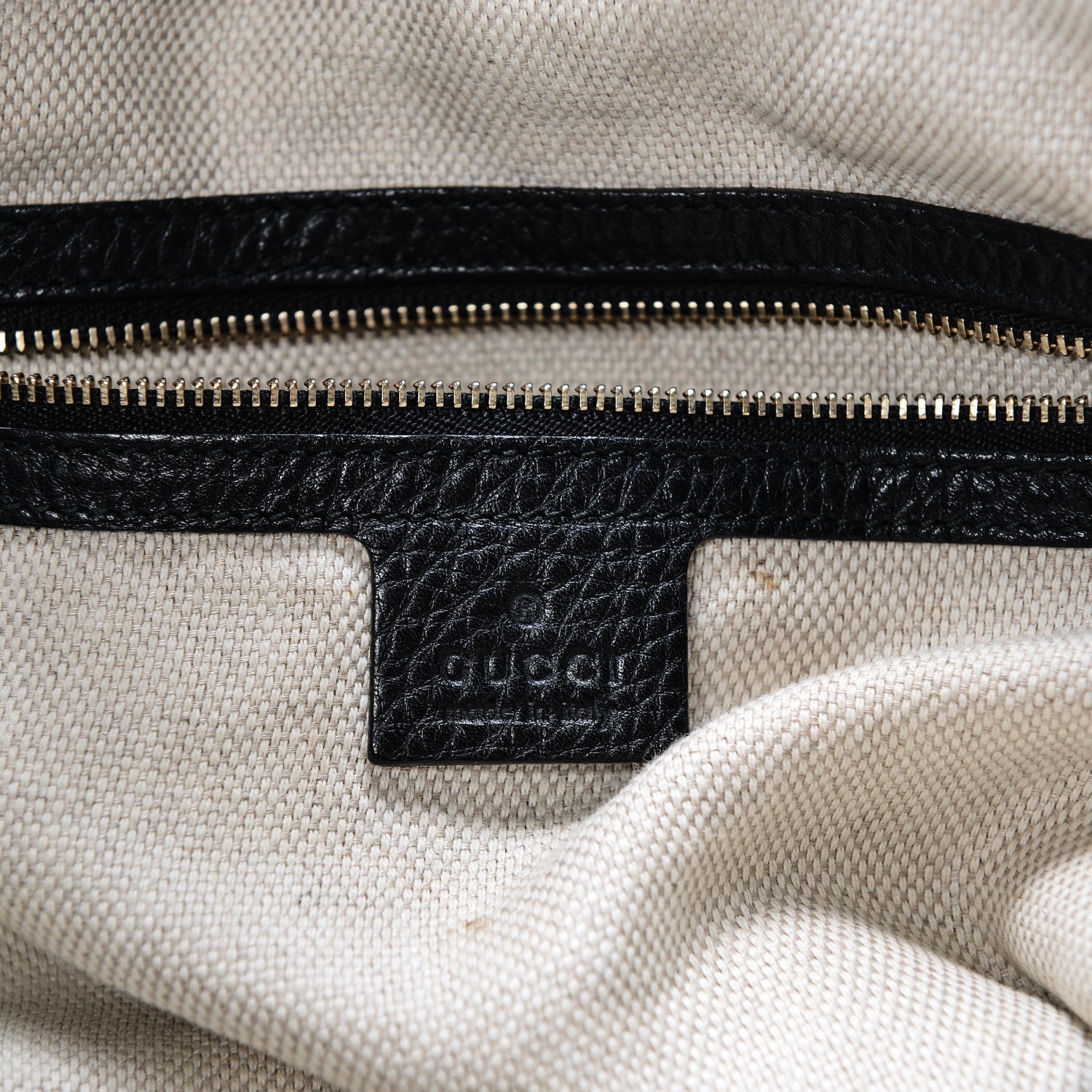 Gucci Pebbled Calfskin Medium Soho Shoulder Bag Black 6 of 11