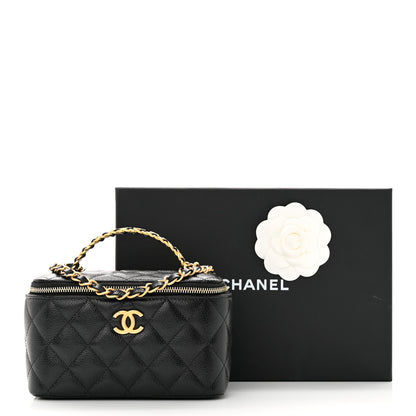 Chanel Shiny Caviar Quilted Pick Me Up Vanity Case Black 17 of 17