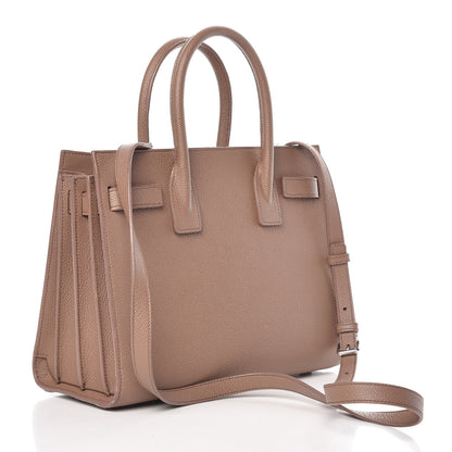 Saint Laurent Grained Calfskin Baby Sac De Jour Taupe 4 of 15