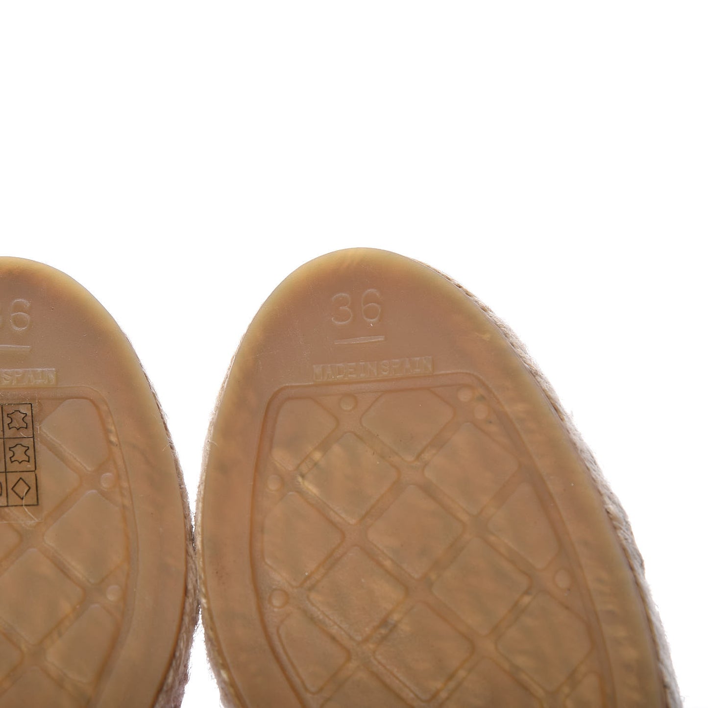 Lambskin Quilted CC Chain Espadrilles 36 Pink Red