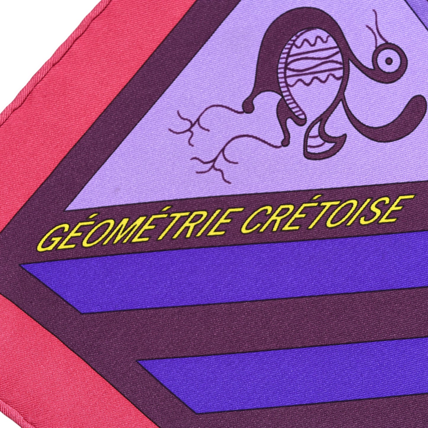 Silk Geometrie Cretoise Scarf 90