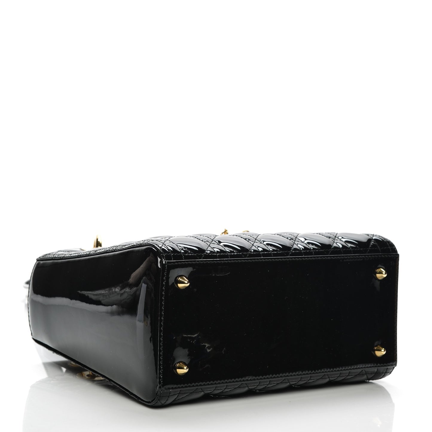 Patent Cannage Medium Lady Dior Black