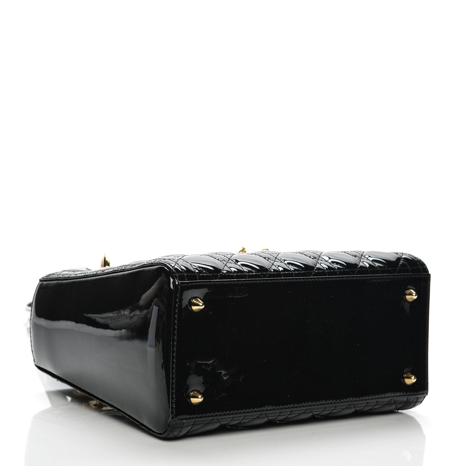 Christian Dior Patent Cannage Medium Lady Dior Black 4 of 6