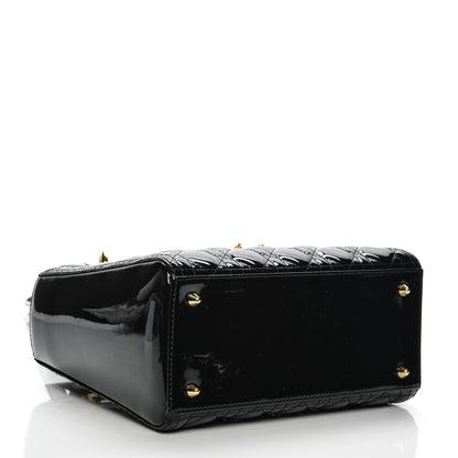 Christian Dior Patent Cannage Medium Lady Dior Black 4 of 6