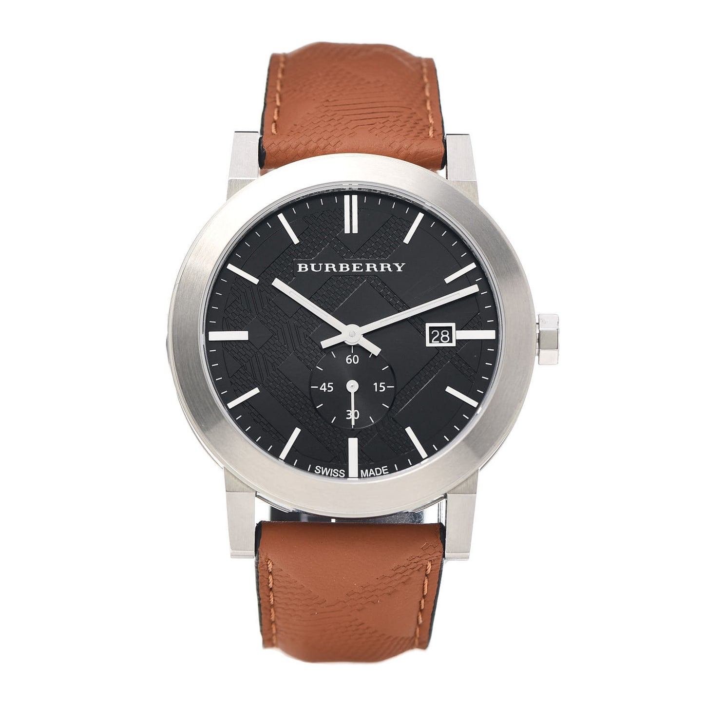 Stainless Steel Calfskin 42mm The City Quartz Watch Black BU9905