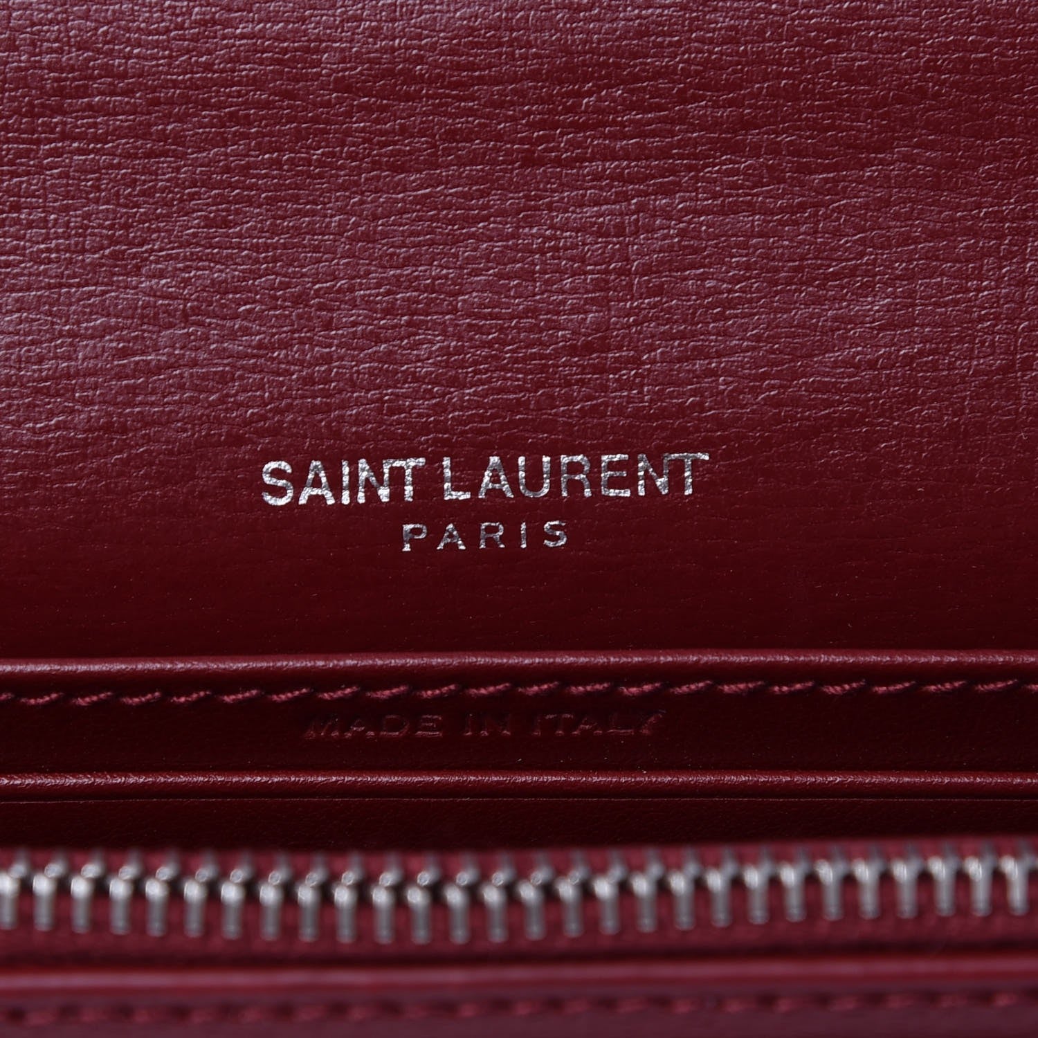 Saint Laurent Calfskin Monogram Sunset Chain Wallet Palissandre 6 of 8