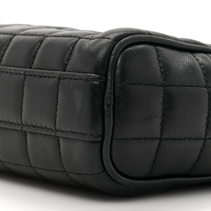Saint Laurent Lambskin Carre Quilted Cassandre Mini Camera Bag Black 9 of 17
