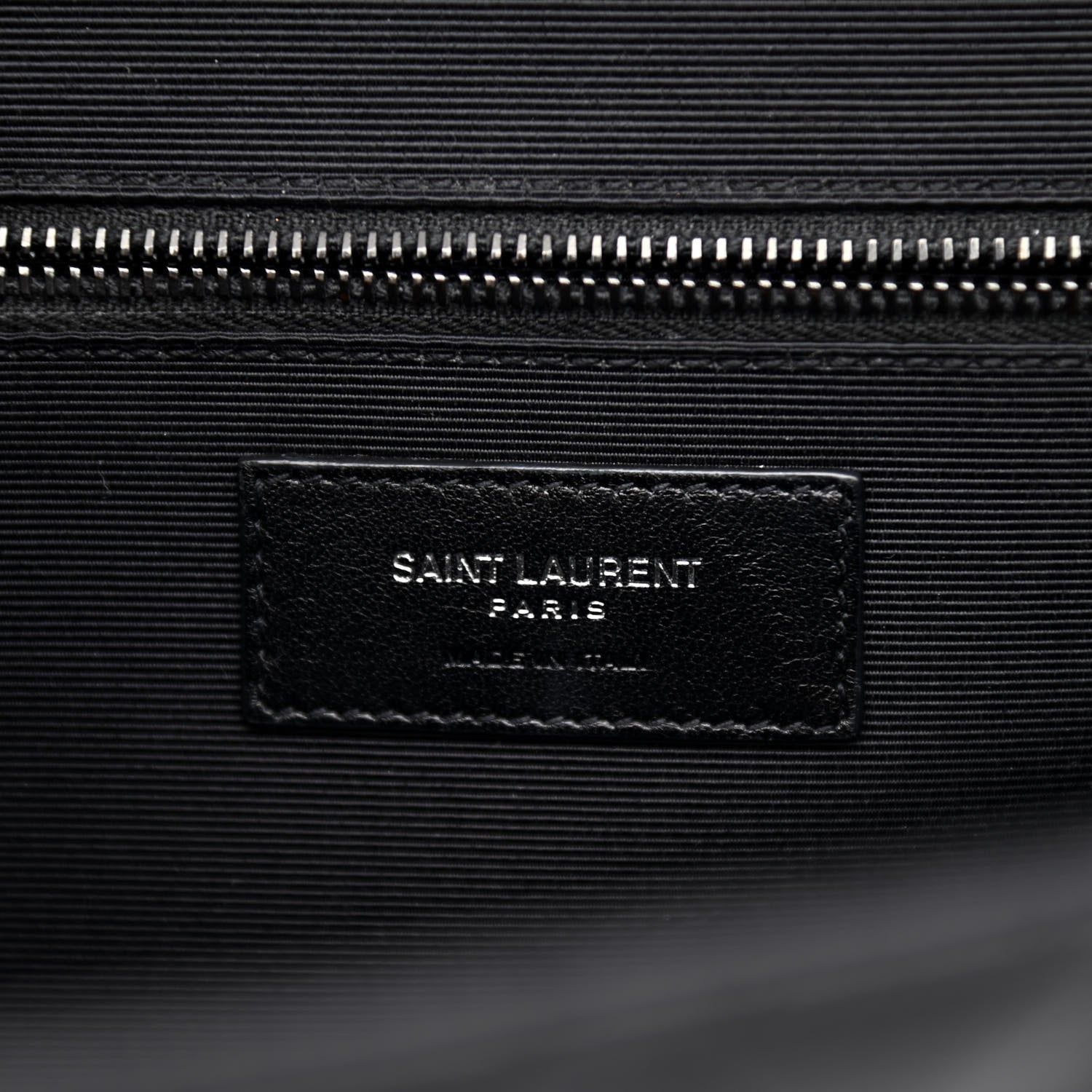 Saint Laurent Grain De Poudre Textured Mixed Matelasse Large Triquilt Monogram Monochrome Satchel Black 6 of 11