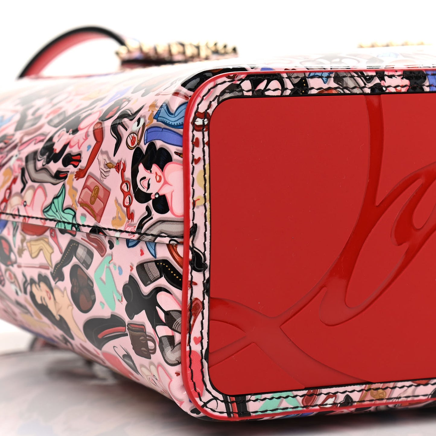 Patent Calfskin Small Dita Cabata Tote Red