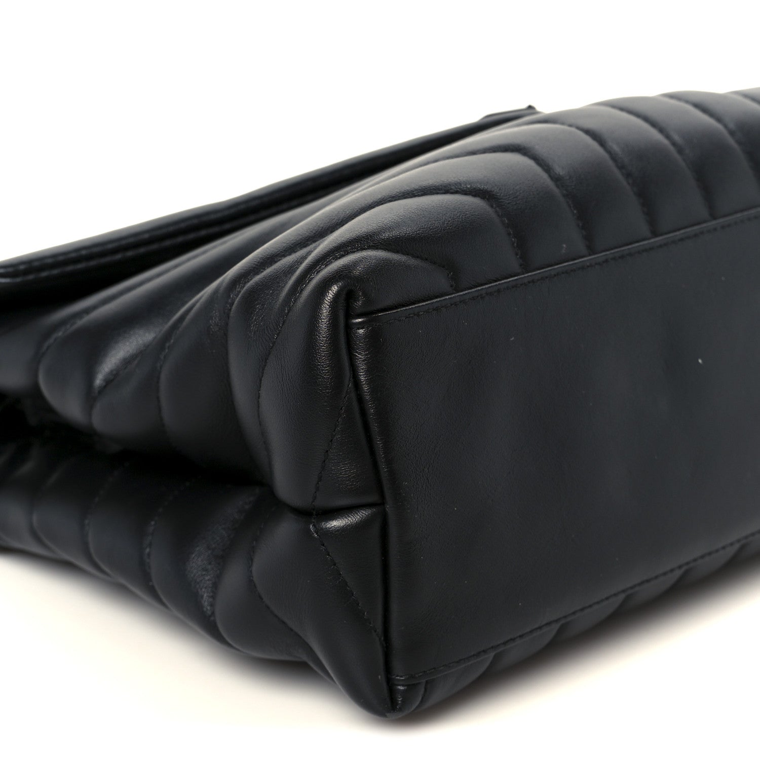 Saint Laurent Calfskin Y Quilted Monogram Monochrome Medium Loulou Chain Satchel Black 10 of 11